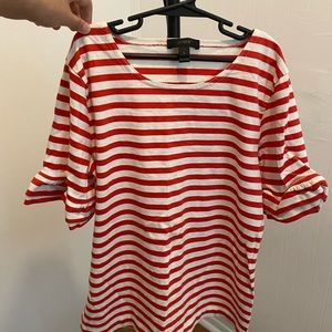Red and White striped shirt